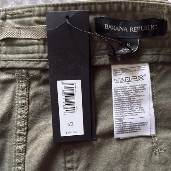 NWT Banana Republic Barrel Leg Olive Green Pants - Picture 6 of 7